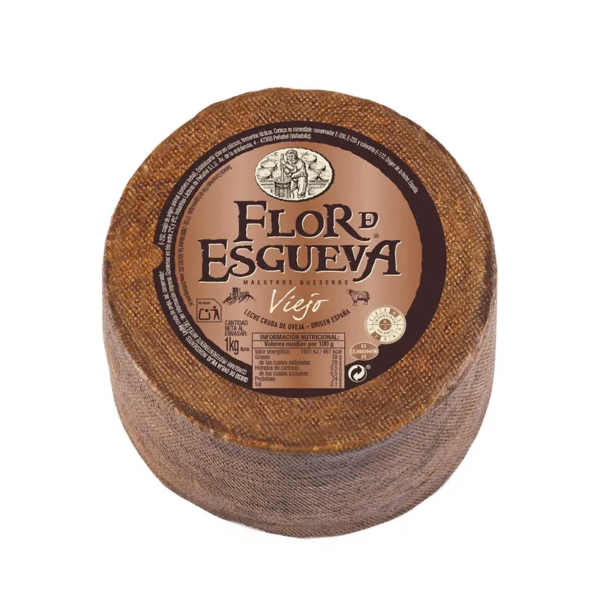 FLOR DE ESGUEVA Queso viejo de oveja, mini madurado en corteza natural , 1 kg elaborado con leche cruda - Image 5